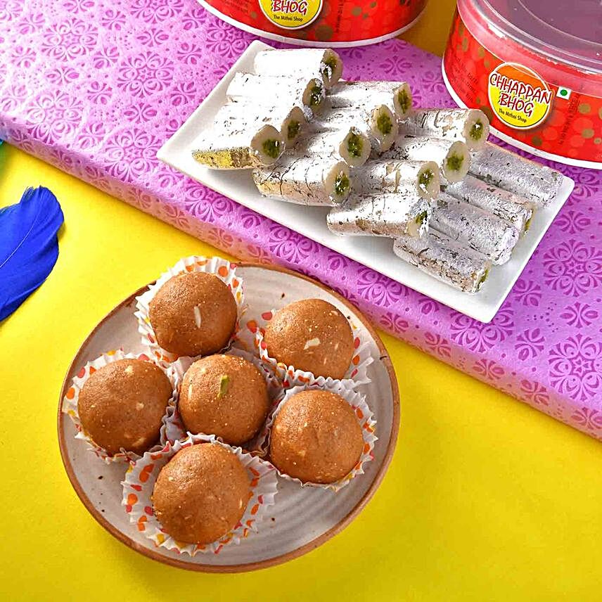 Pista Kaju Roll And Panjiri Laddoo Combo:Send Sweets to Saudi Arabia