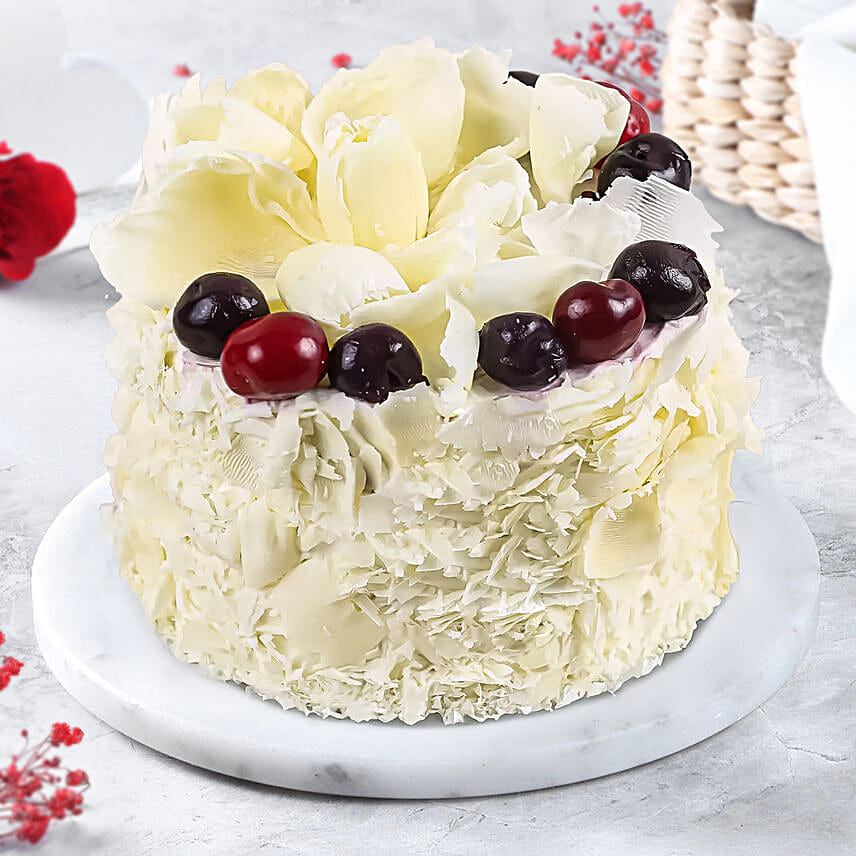 Heavenly White Forest Cake Half Kg