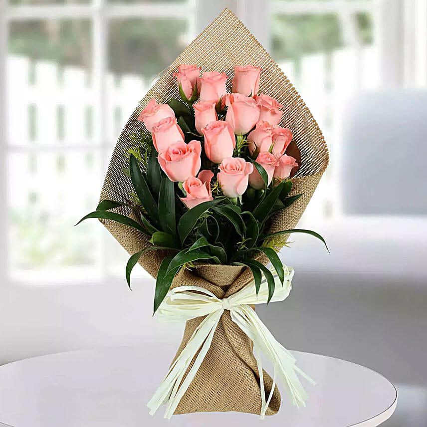 Sweet Pink Roses Bunch