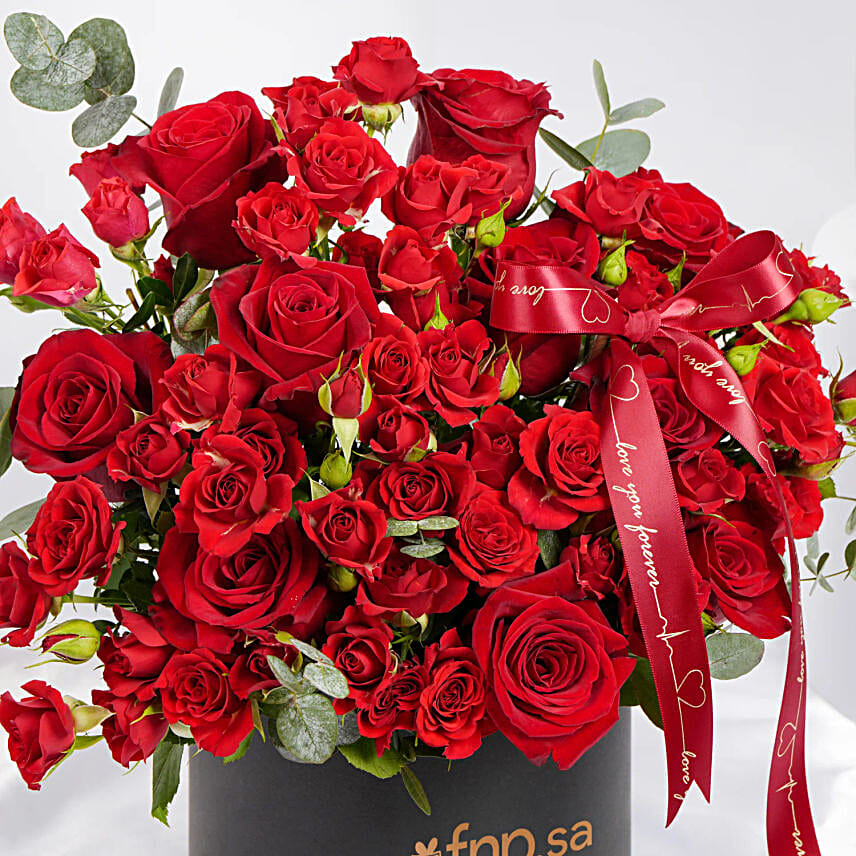 Bold Love Statement  Red Rose Box