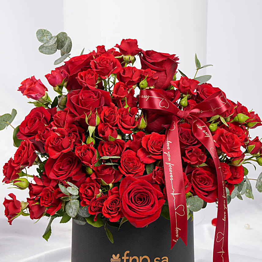 Bold Love Statement  Red Rose Box