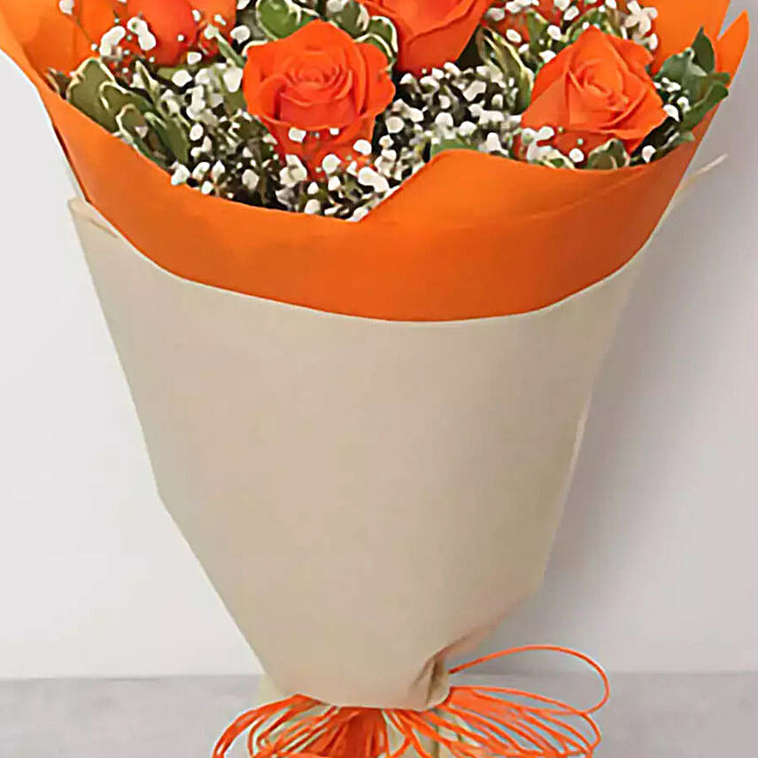 Bouquet Of Orange Roses