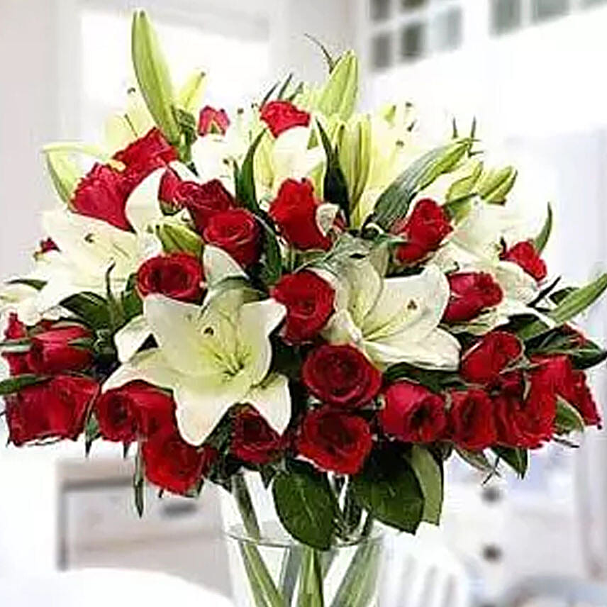 Cherish Joy With Lilies And Roses
