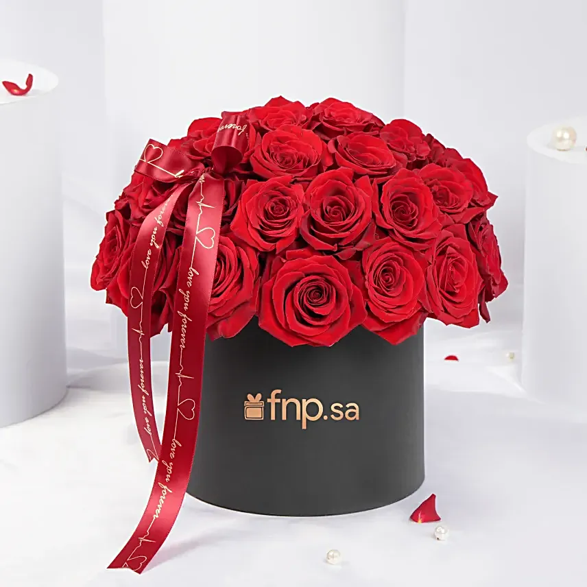 Love Gesture  35 Valentines Red Roses Box