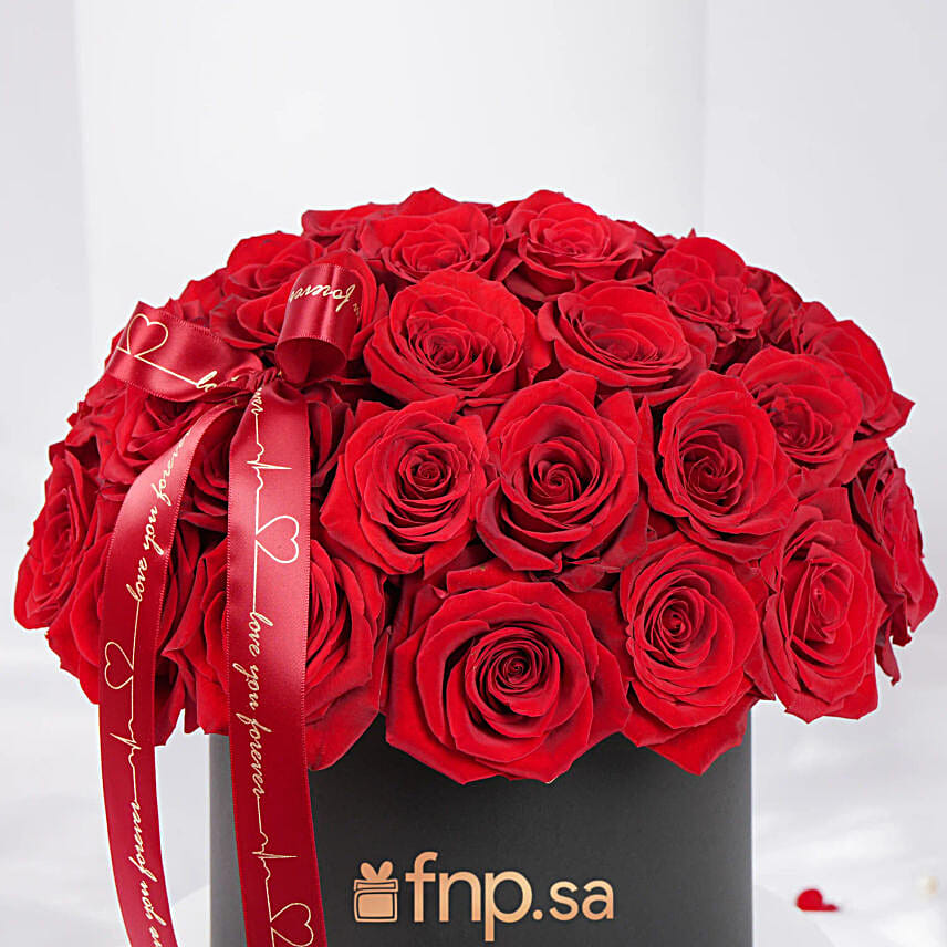 Love Gesture  35 Valentines Red Roses Box
