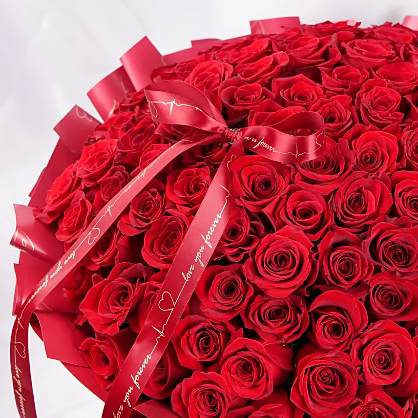 Mesmerizing Valentine Bouquet  111 Red Roses