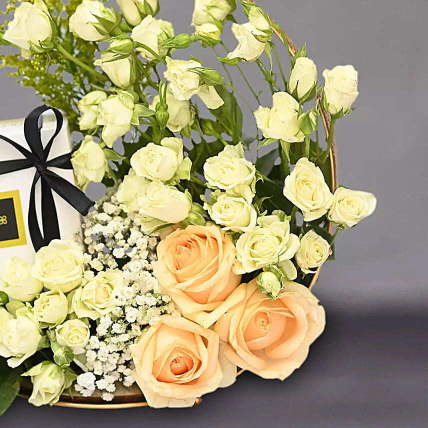 Mixed Roses And Chocolates Circular Frame