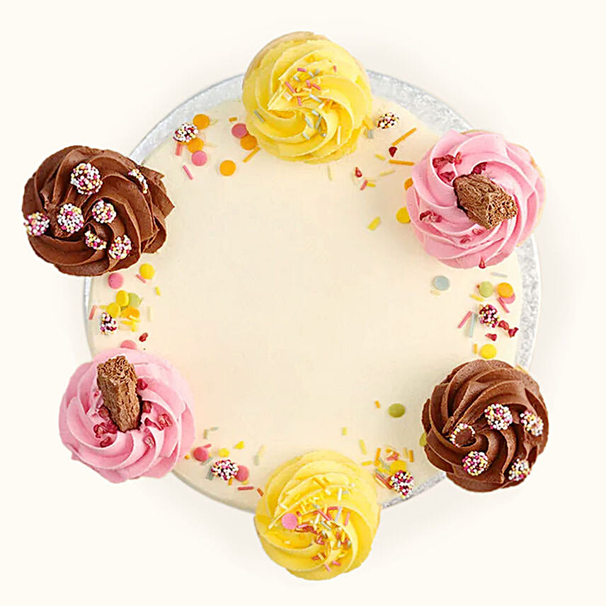 Multicolor Ice Cream Cone Cake Butter Scotch 1 Kg