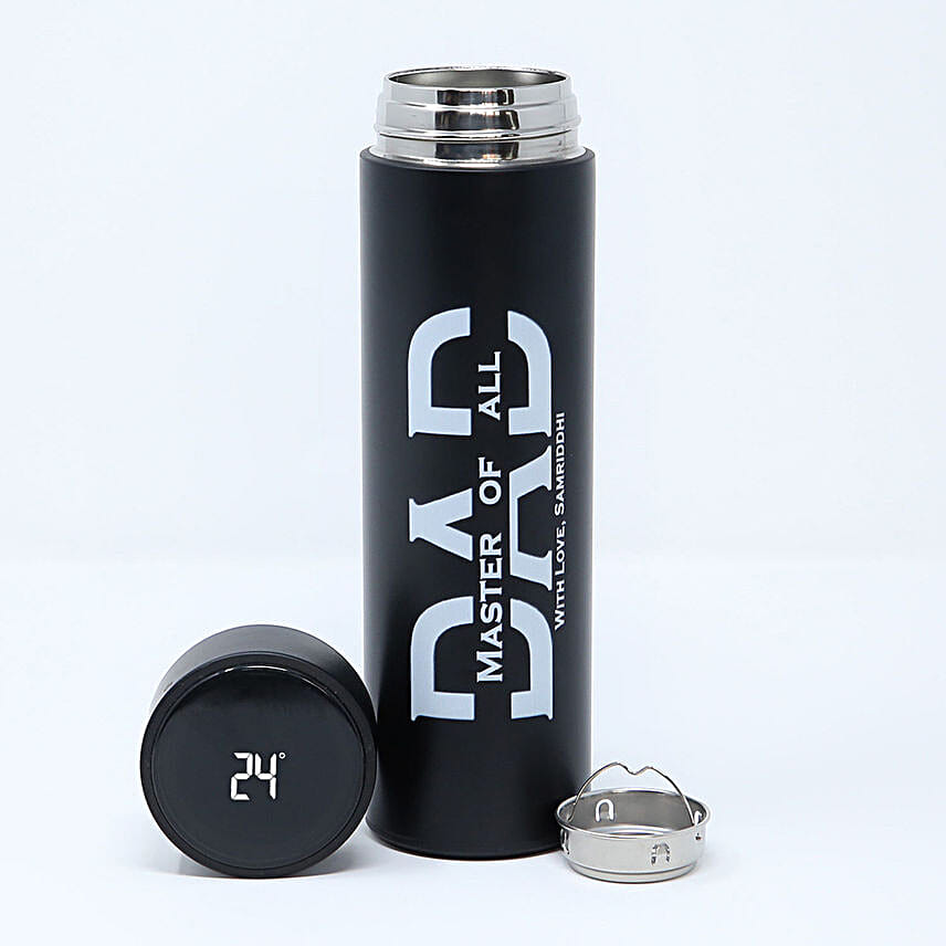 Personalised LED Temp Bottle For Dad
