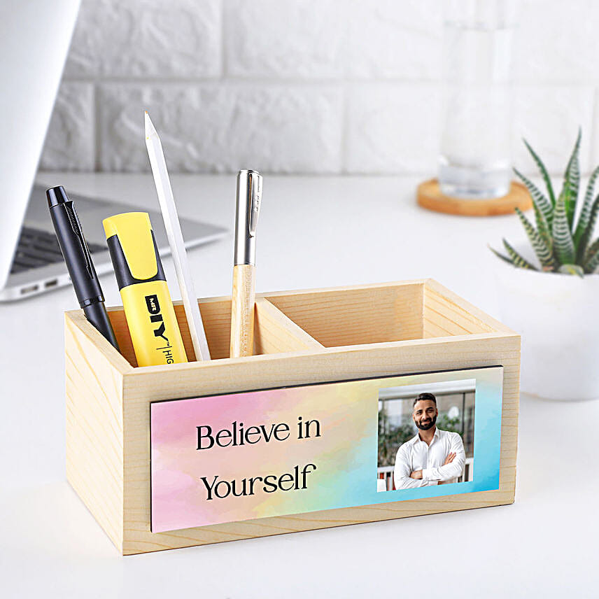 Personalised Wooden Pen Stands
