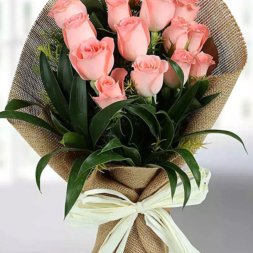 Sweet Pink Roses Bunch