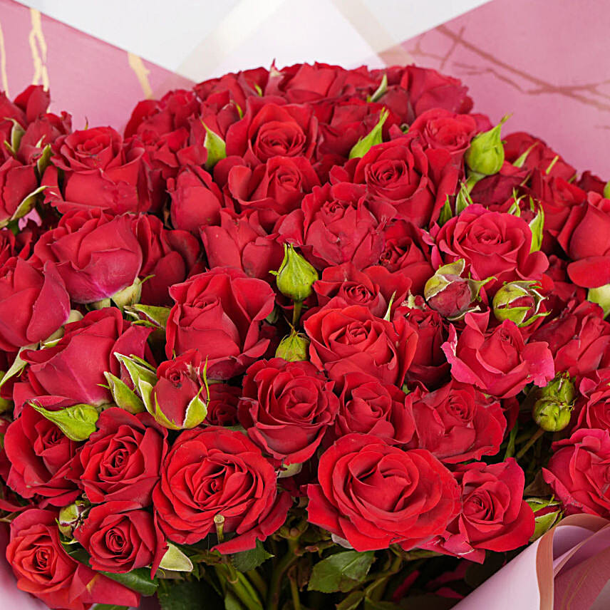 Valentine Bouquet  20 Red Spray Roses