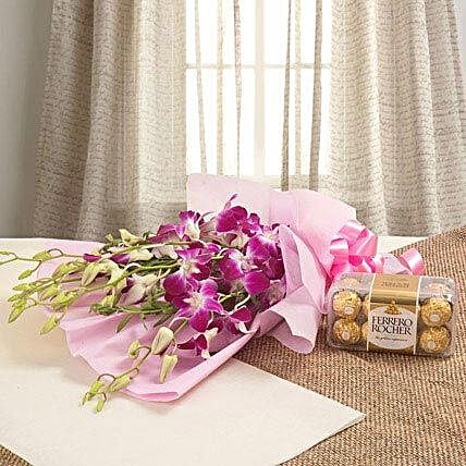 Orchids N Chocolates:Orchids Delivery in Saudi Arabia