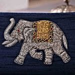 Embellished Elephant Zari Work Clutch