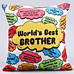 Pearl Rakhi And Worlds Best Brother Cushion