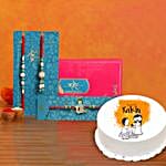 Happy Rakhi Half Kg Cake With Rakhi Set