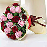 Glorious Pink N Red Rose Bouquet
