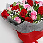 Glorious Pink N Red Rose Bouquet