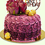 Rosy Birthday Cake