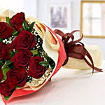 12 Red Roses Wrap in Bouquet