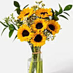 Blooming Sunflowers Vase Arrangement