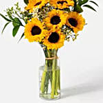 Blooming Sunflowers Vase Arrangement