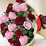 Glorious Pink N Red Roses Bouquet