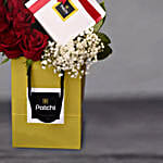 Red Roses And Patchi Chocolates Arrangement