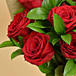 12 Valentines Red Roses Bouquet