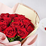 Malika  18 Valentine's Red Roses Bouquet