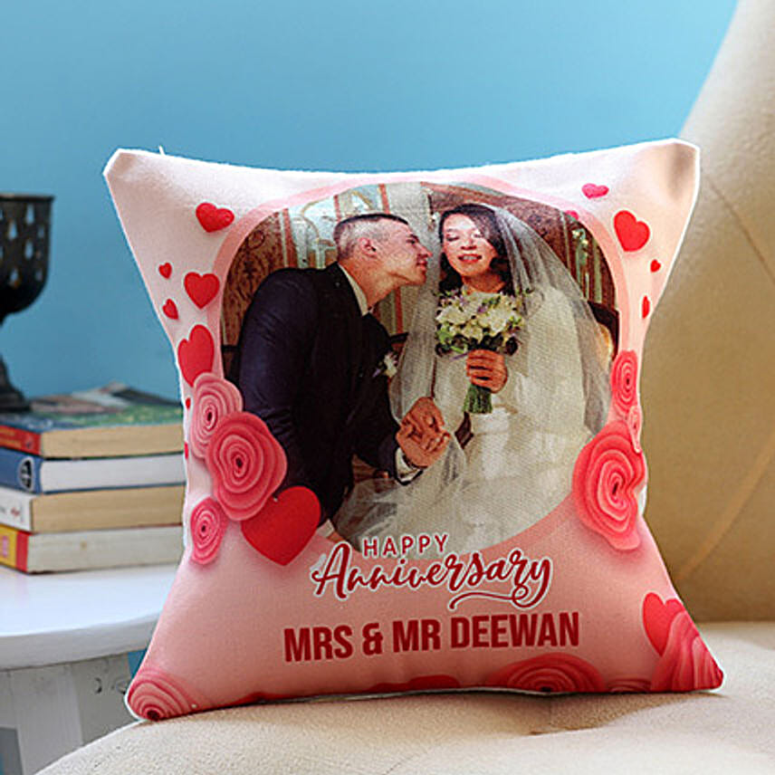 Personalised Anniversary Cushion singapore Gift Personalised Anniversary Cushion FNP