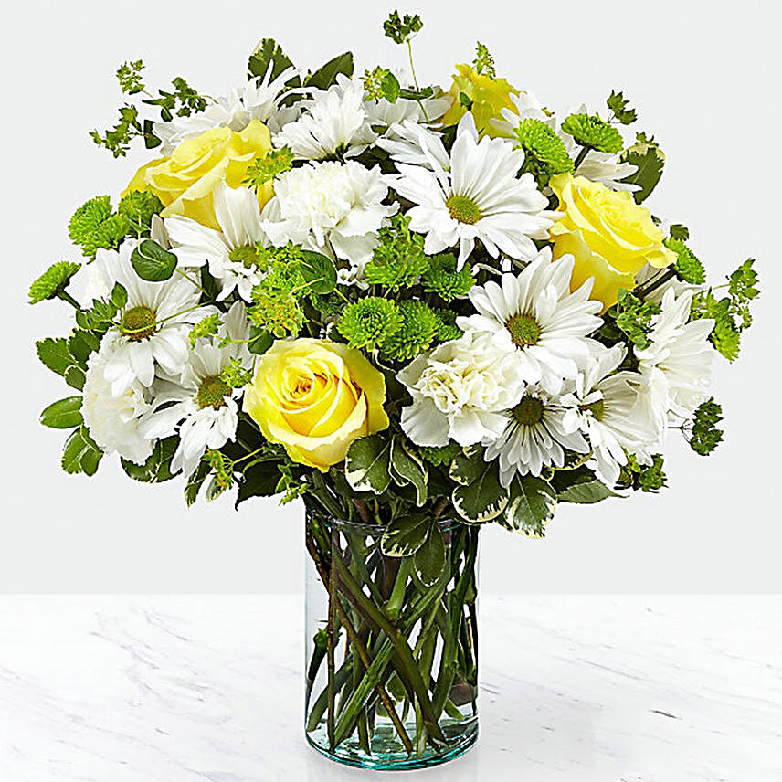 Vase Of Happy Flowers