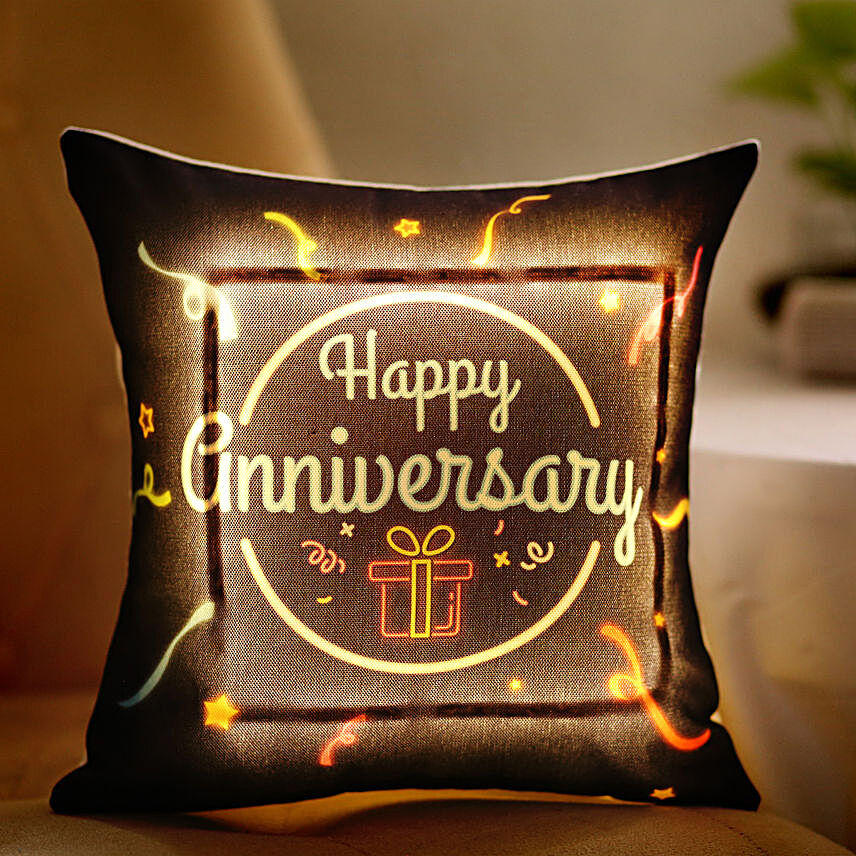 Happy Anniversary Led Cushion:Cushion to Singapore