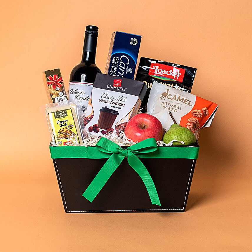 Red Wine N Cookies Gift Hamper:Gifts to Singapore Same Day Delivery