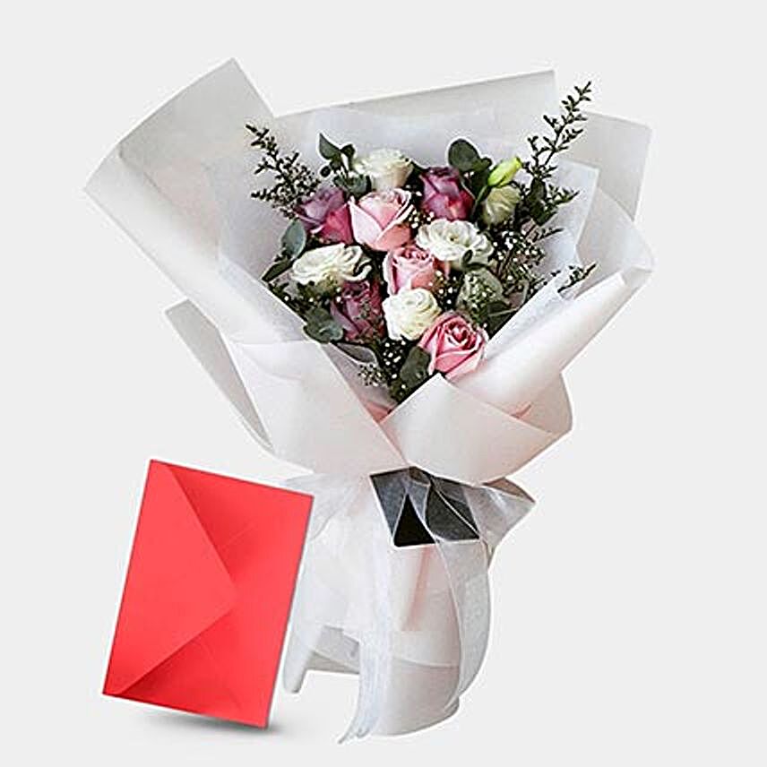 10 Sweet Desire Flower With Greeting Card