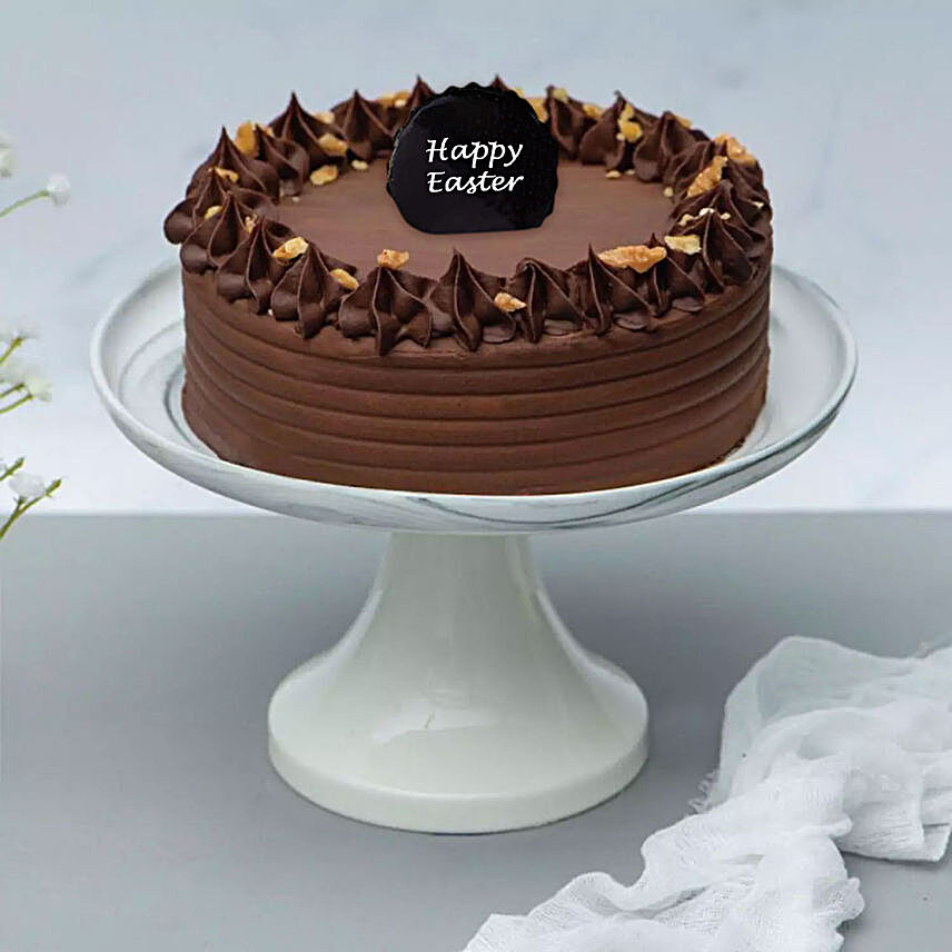 Crunchy Walnut Chocolate Cake for Easter