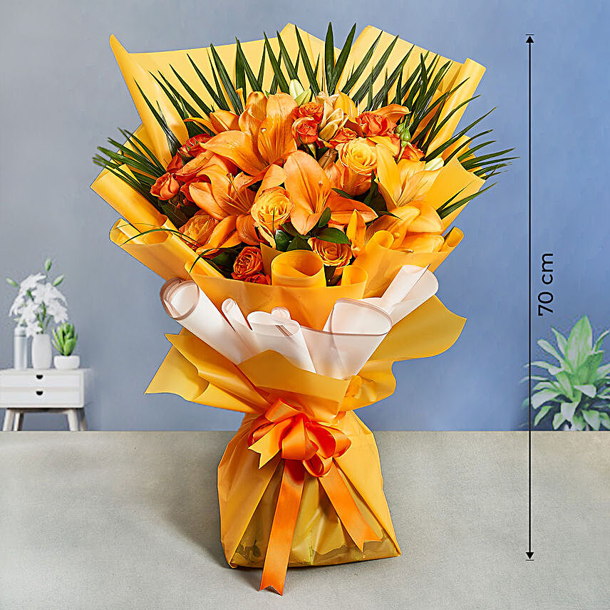 Sweet Orange Blossoms Bouquet:congratulations