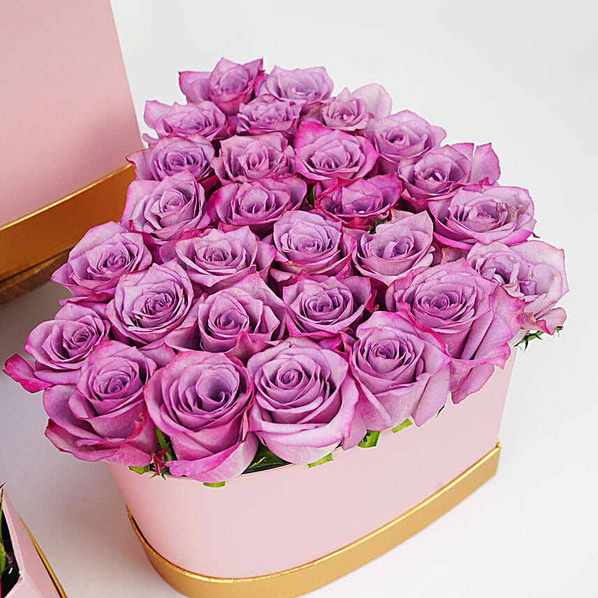 Trio Roses Luxury Heart