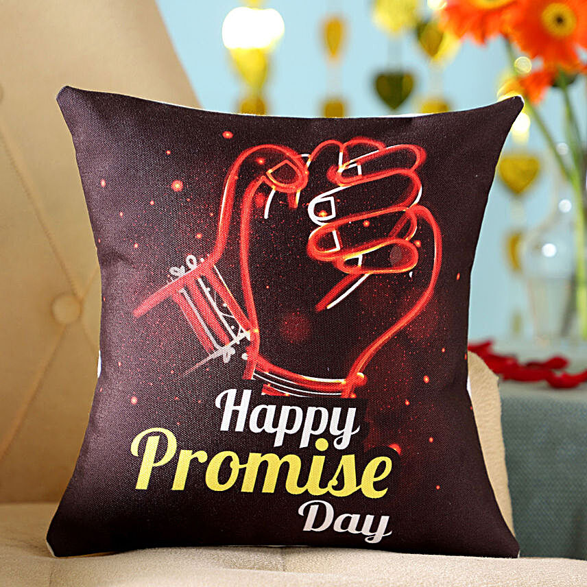 Happy Promise Day Greeting Cushion