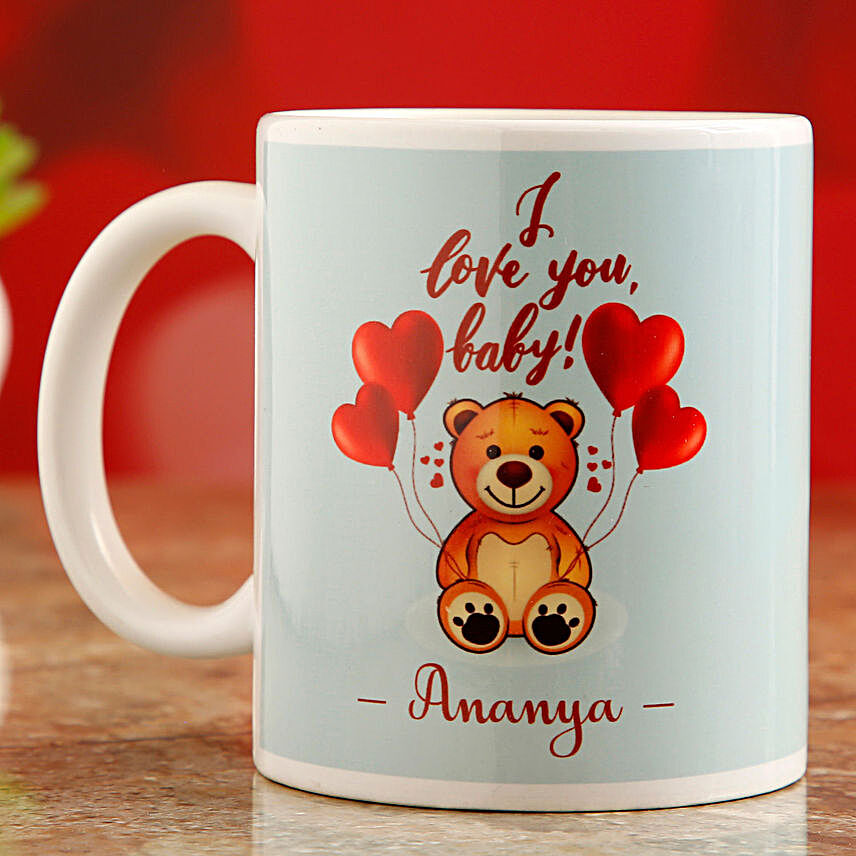 I Love U Baby Personalised Mug:Send Teddy Day Gifts to Singapore