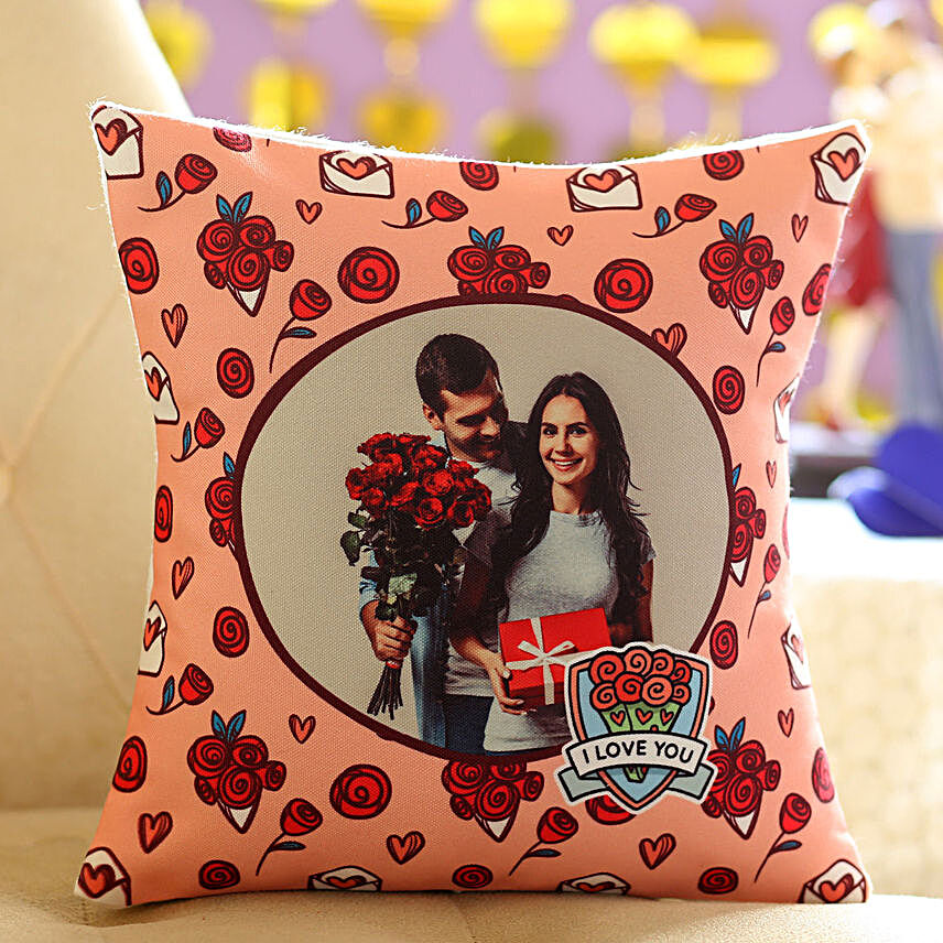 I Love U Personalised Cushion:Send Propose Day Gifts to Singapore