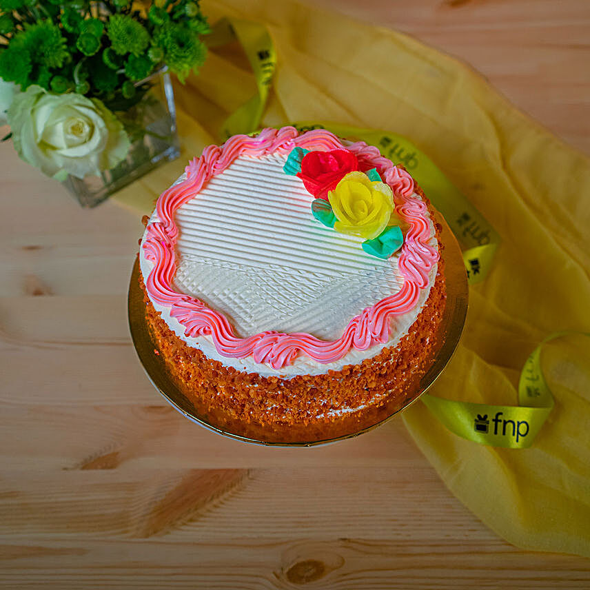 Delicious Butter Sponge Cake:Rose Day Gift Delivery in Singapore