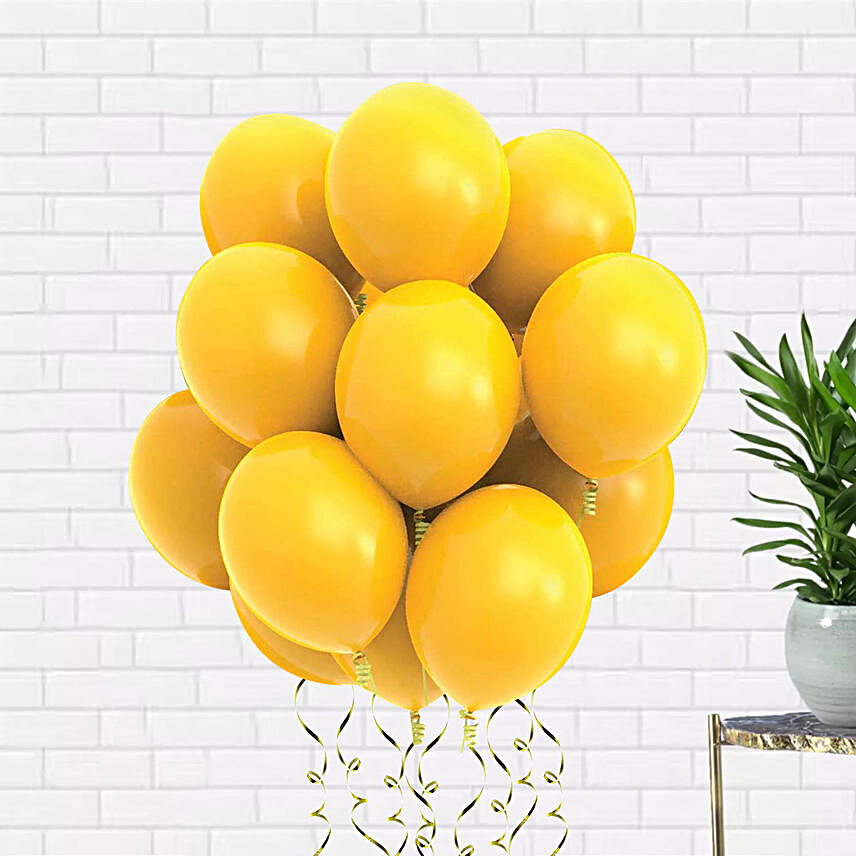 Helium Filled Yellow Latex Balloons:house-warming