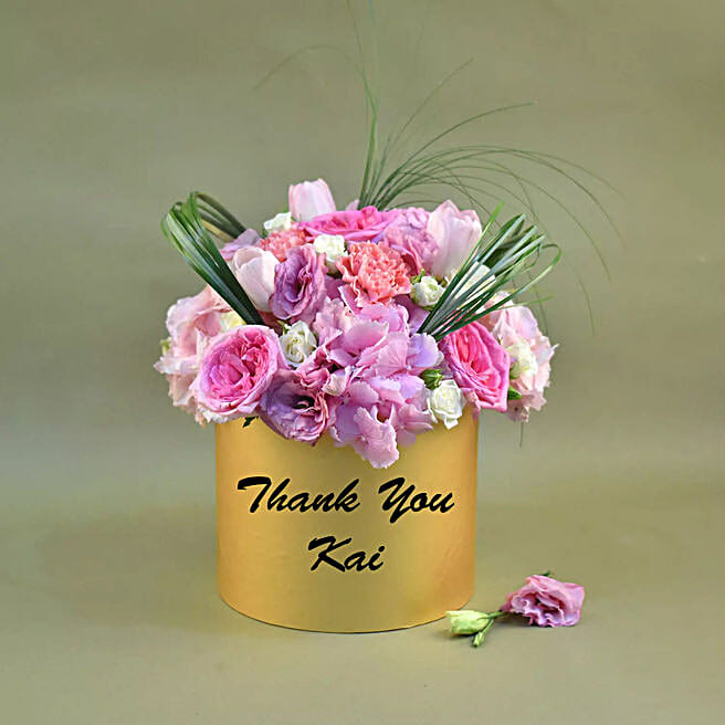 Premium Mixed Flowers in Designer Golden Vase singapore Gift Premium Mixed Flowers in Designer