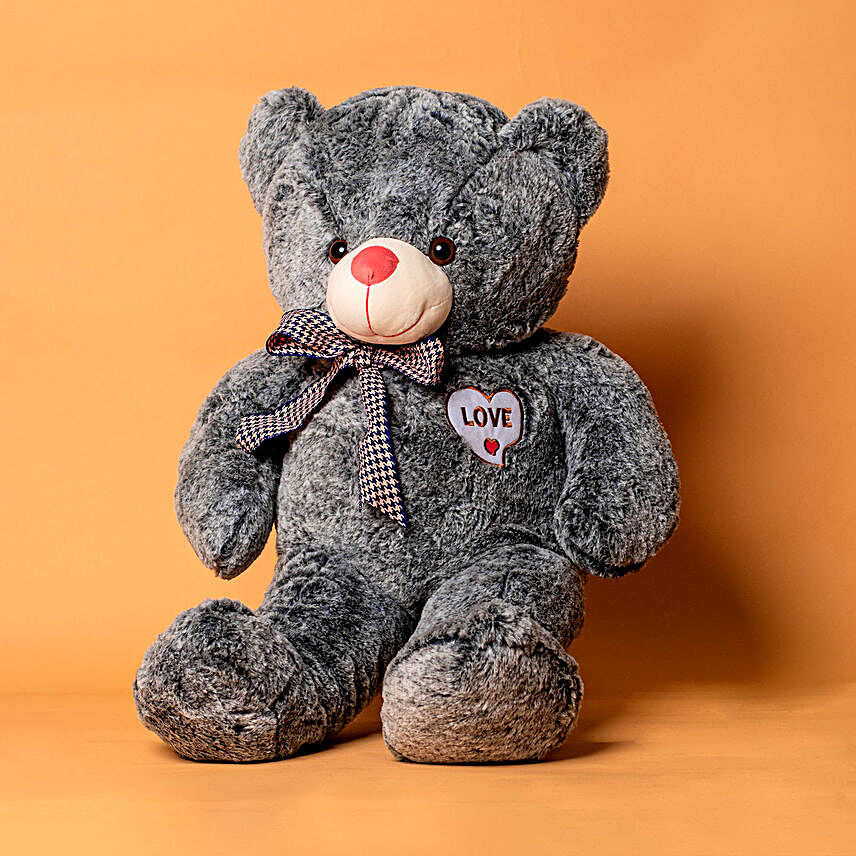 Grey Teddy Bear:Soft toys to Singapore