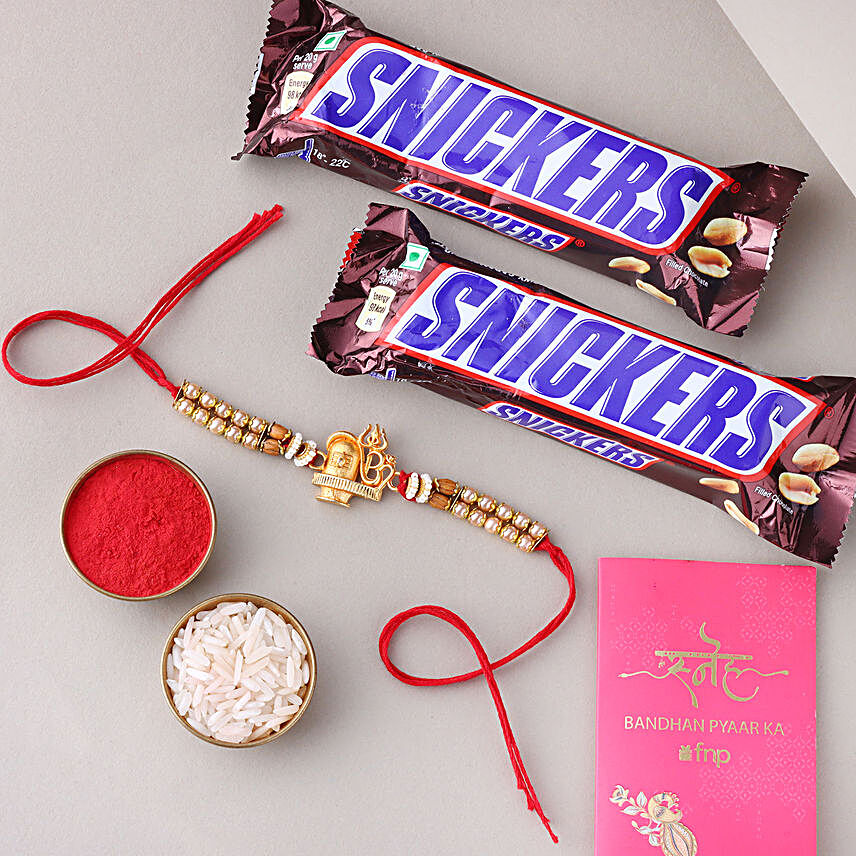 Sneh Shiv Rakhi with Snickers Chocolate