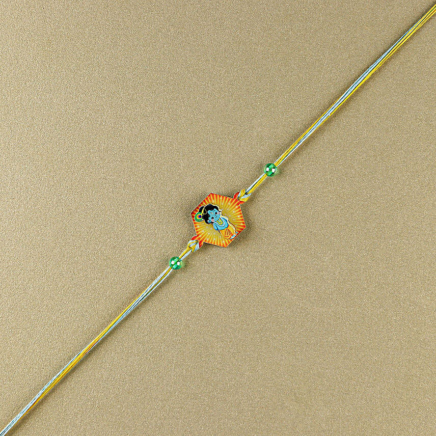 Enchanting Love in 3D Krishna Rakhi