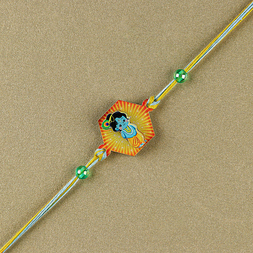 Enchanting Love in 3D Krishna Rakhi