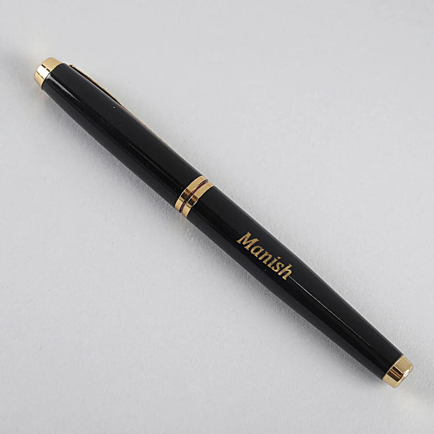 Ethnic Pearl Rakhi & Personalised Name Roller Pen