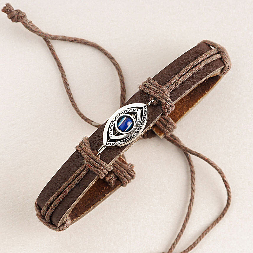 Evil Eye Bracelet Rakhi N Motichoor Laddoo Delight